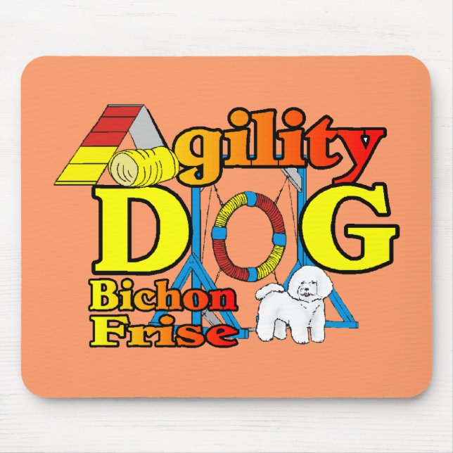 Mousepad Presentes de Agilidade Bichon Frise (Frente)
