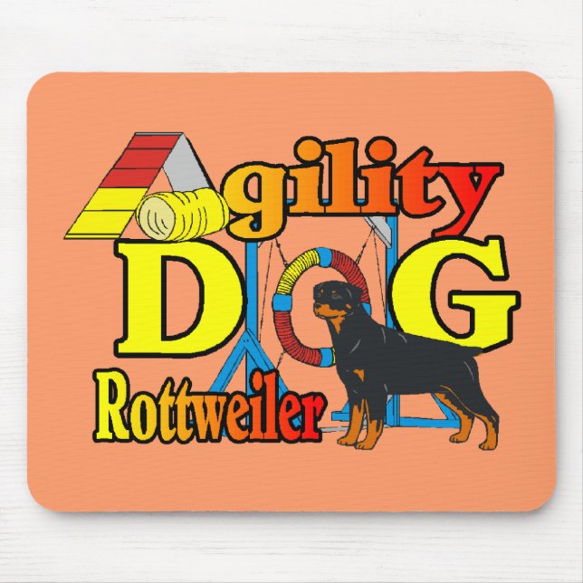 Mousepad Presentes de Agilidade do Rottweiler (Frente)