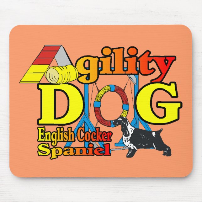 Mousepad Presentes de agilidade Inglês do Cocker Spaniel (Frente)