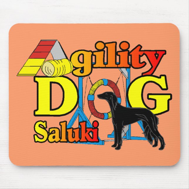 Mousepad Presentes de agilidade na Saluki (Frente)