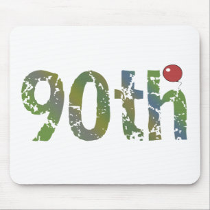 Mousepad Presentes de aniversário do 90 do balão