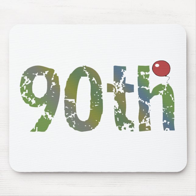 Mousepad Presentes de aniversário do 90 do balão (Frente)