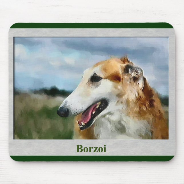 Mousepad Presentes de Arte Borzoi (Frente)