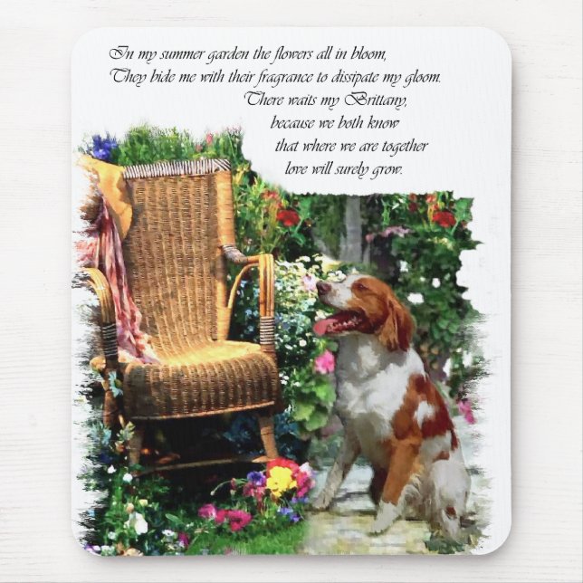 Mousepad Presentes de Arte Brittany Spaniel Americanos (Frente)