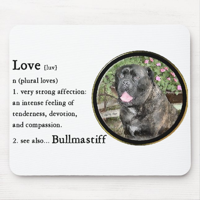 Mousepad Presentes de Arte Bullmastiff (Frente)
