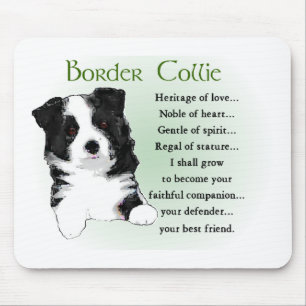 Mousepad Presentes de Arte de Collie de Borda
