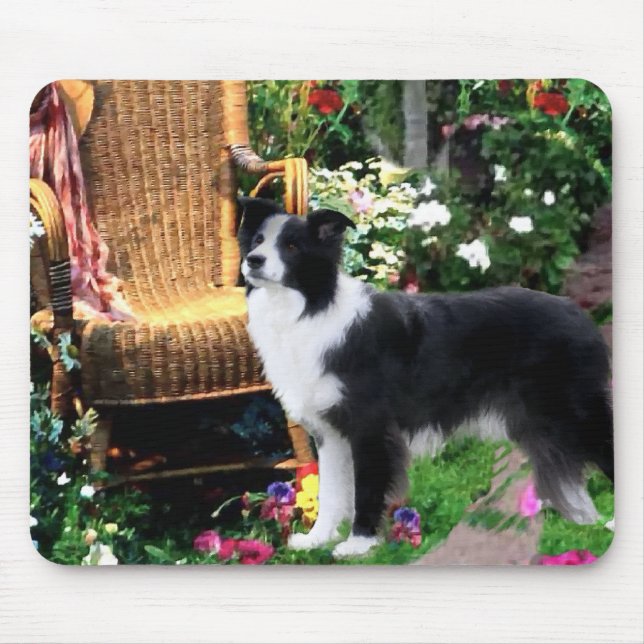 Mousepad Presentes de Arte de Collie de Borda (Frente)