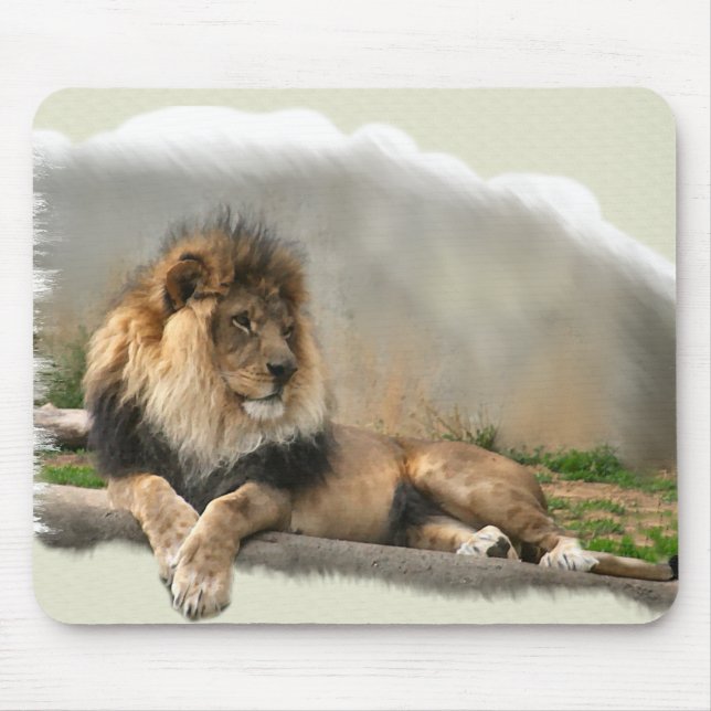 Mousepad Presentes de Arte de Leões Amantes (Frente)