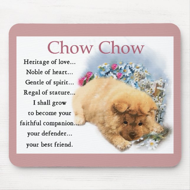 Mousepad Presentes de Arte de Puppy Chow (Frente)