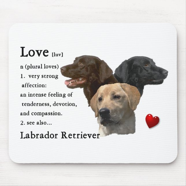 Mousepad Presentes de Arte Labrador Retriever (Frente)