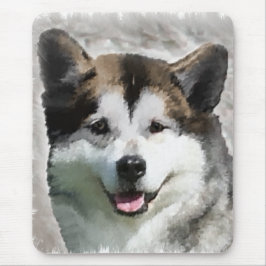 Mousepad Presentes de Arte Malamute no Alasca