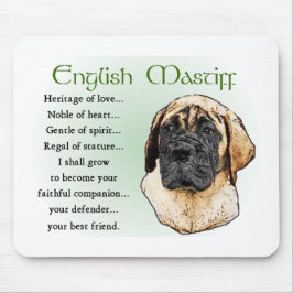 Mousepad Presentes de Arte Mastiff Inglês