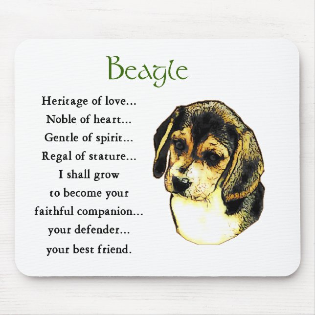 Mousepad Presentes de Beagle Lovers (Frente)