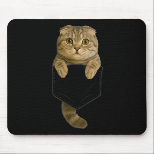 Mousepad Presentes de Bolso de Gato Fold Escocês Mãe de Gat