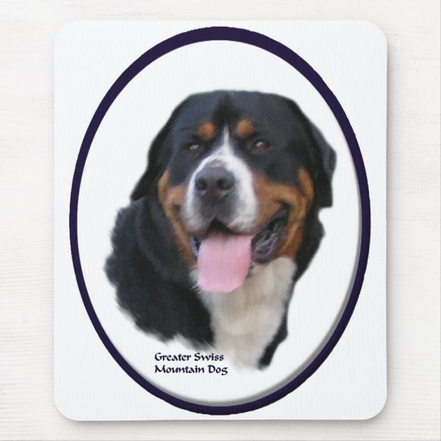 Mousepad Presentes de Cachorro na Grande Suíça (Frente)