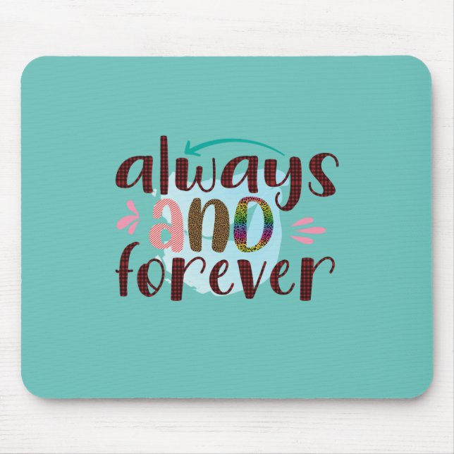 Mousepad Presentes de Casamento | Sempre e para sempre (Frente)