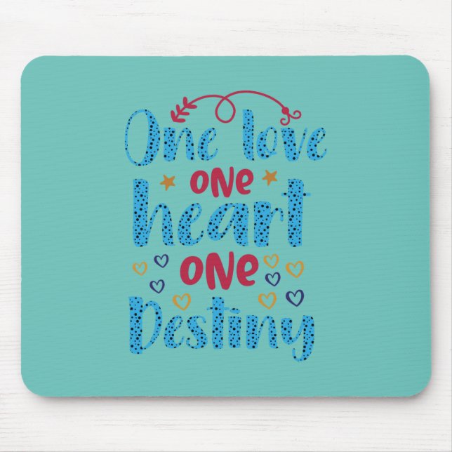Mousepad Presentes de Casamento | Um Amor Um Coração Um Des (Frente)