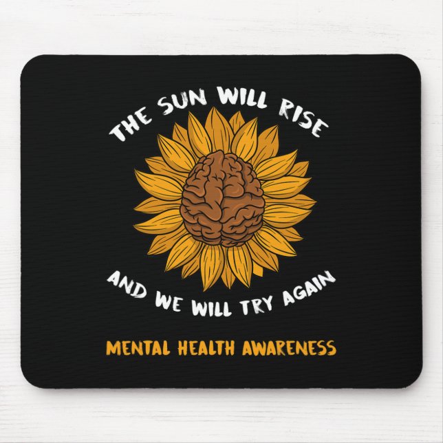Mousepad Presentes de Conscientização da Saúde Mental Giras (Frente)