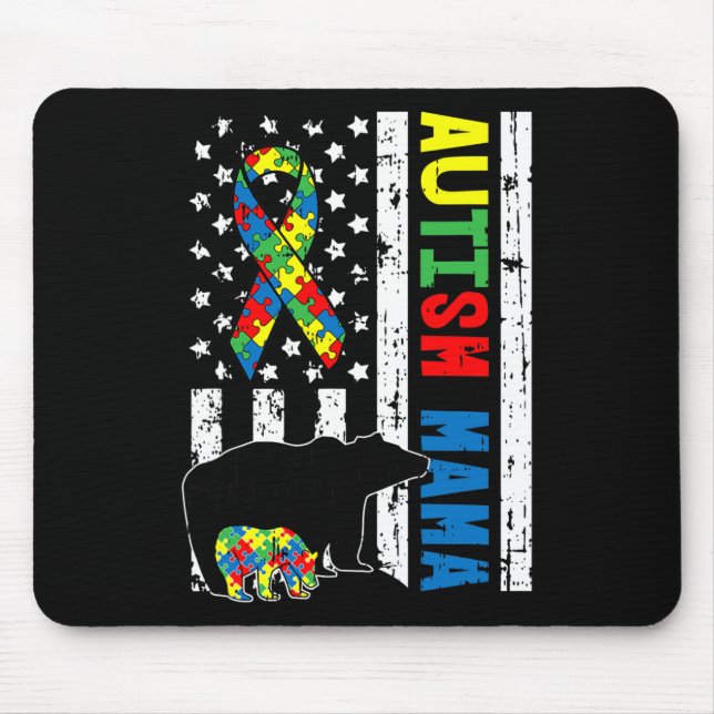 Mousepad Presentes de conscientização sobre autismo da famí (Frente)