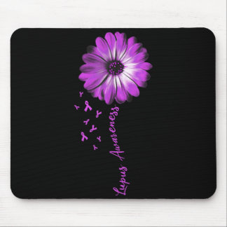 Mousepad Presentes de conscientização sobre lúpus com flor 