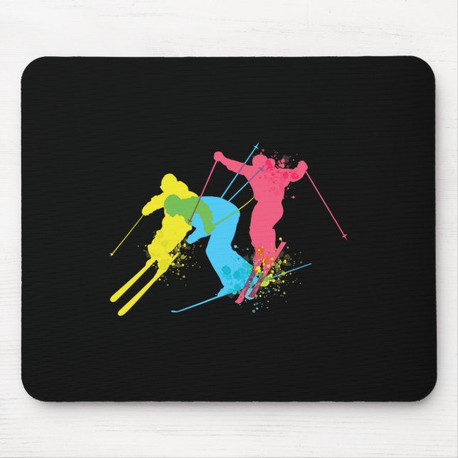 Mousepad Presentes de Esqui Vintage para Homens (Frente)