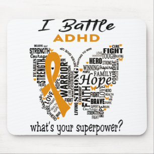 Mousepad Presentes de Fita Mês de Consciência ADHD