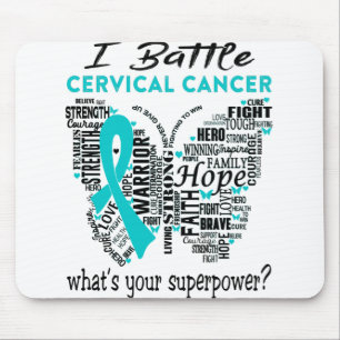 Mousepad Presentes de Fita Mês de Sensibilização do Cancer 