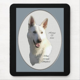 Mousepad Presentes de German shepherd Branco