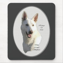 Mousepad Presentes de German shepherd Branco