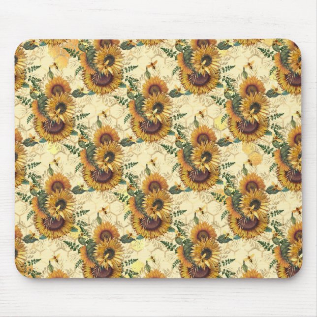 Mousepad Presentes de girassol | Girassol arredondado (Frente)