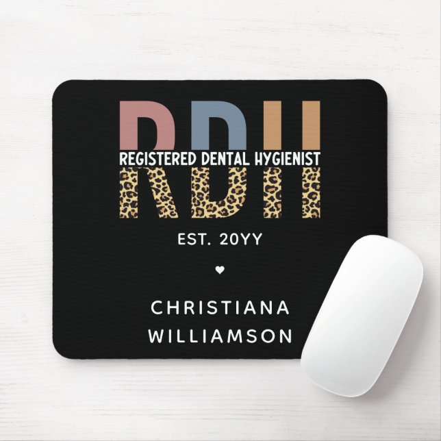 Mousepad Presentes de Higienista Dental Registrados de RDH  (Com mouse)