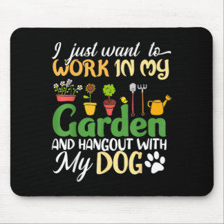Mousepad Presentes de jardinagem amantes de cães jardineiro