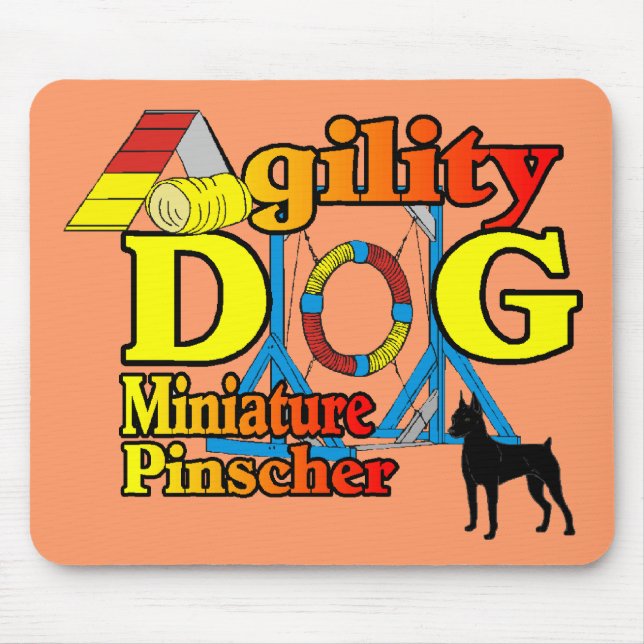 Mousepad Presentes de Miniatura_Pinscher_Agilidade (Frente)