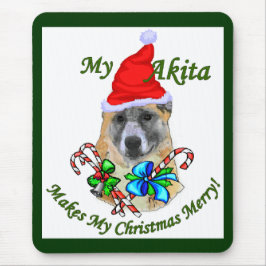 Mousepad Presentes de Natal Akita