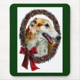 Mousepad Presentes de Natal Borzoi