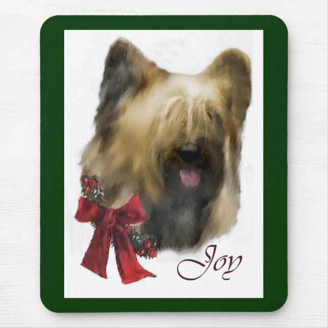 Mousepad Presentes de Natal Briard (Frente)