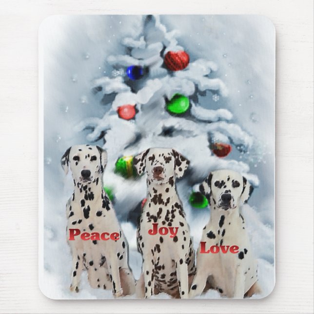 Mousepad Presentes de Natal Dalmáticos (Frente)