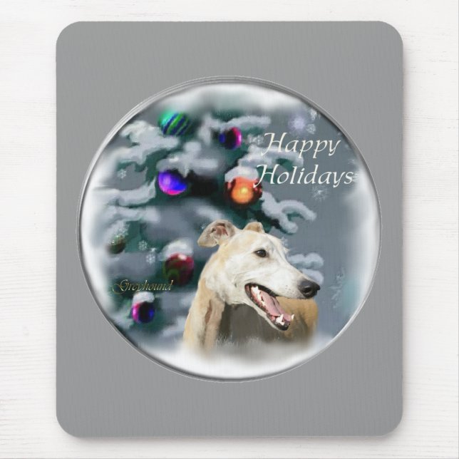 Mousepad Presentes de Natal de Greyhound (Frente)