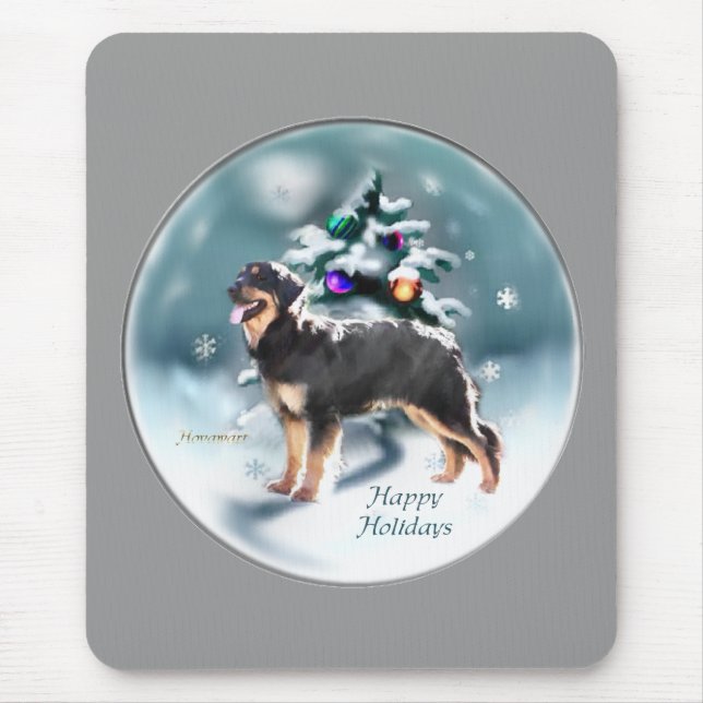Mousepad Presentes de Natal de Hovawart (Frente)