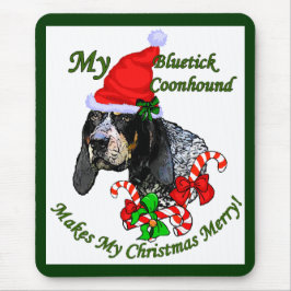 Mousepad Presentes de Natal do Bluetick Coonhound