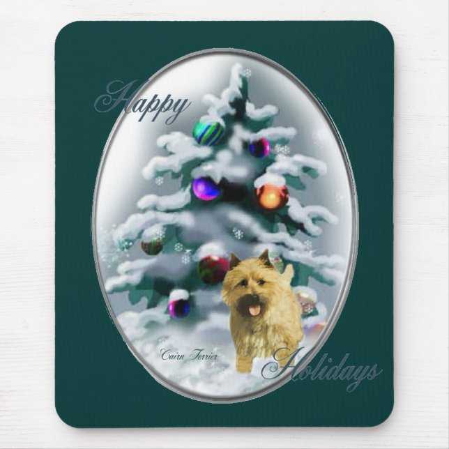 Mousepad Presentes de Natal do Cairn Terrier (Frente)