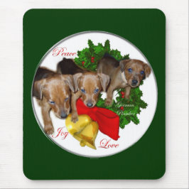 Mousepad Presentes de Natal do Pinscher Alemão