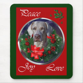 Mousepad Presentes de Natal do Weimaraner