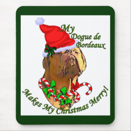 Mousepad Presentes de Natal Dogue de Bordeaux