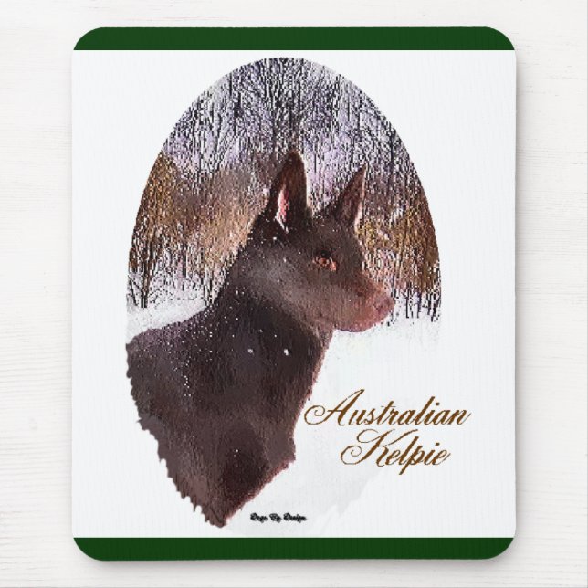 Mousepad Presentes de Natal em Kelpie australianos (Frente)