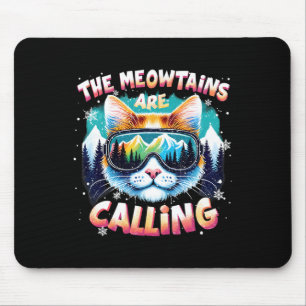 Mousepad Presentes de Natal Para Esquiadores de Neve As Mon