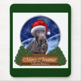 Mousepad Presentes de Natal para Labrador de Chocolate