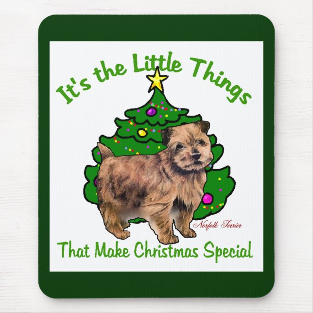 Mousepad Presentes de Natal para Norfolk Terrier (Frente)