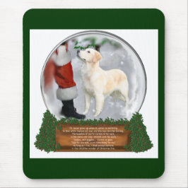 Mousepad Presentes de Natal para ouro Retriever