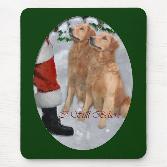 Mousepad Presentes de Natal para ouro Retriever (Frente)